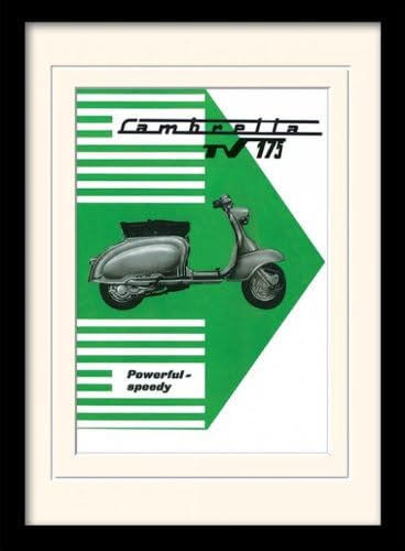 Lambretta Tv 175 Moped Scooter Framed And Mounted Memorabilia Print Image Size 25cm X 20cm 10 X 8 Inches Amazon Co Uk Kitchen Home