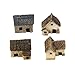 MagiDeal 1 Set 4 Miniature Dollhouse Bonsai Craft Fairy Garden Glass Vase Thatched Hut Decor
