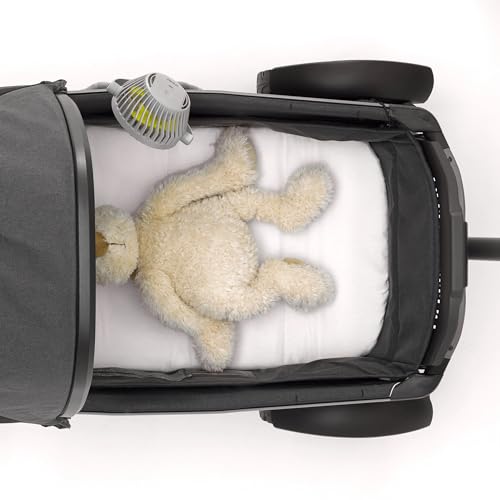 Veer Flex Fan - Portable Baby Stroller Fan - Lightweight and Quiet 4 Speed Motor Provides Maximum Cooling and Extra Long Battery Life - 360 Degree Rotation - Baby Finger Safe
