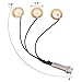 Dreokee Piezo Pickup Pack of 2, Thumb Piano Kalimba Pickup with 3 Transducers Self-adhesive 6.35mm End Pin Jack