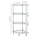 SINGAYE 4-Shelf Wire Corner Shelving Unit Kitchen Bathroom Storage Wire Shelving