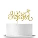INNORU Gold Glitter We're Engaged Cake Topper - Wedding Party Decorations Supplies