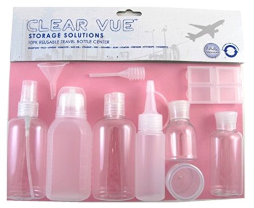 Much More Better Assorted Travel Bottle Kit - F.A.A. Approved Model No. TD100 - 11 Piece Set