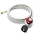 GasOne 8 ft High Pressure Propane 0-20 PSI Adjustable Regulator with 8ft QCC-1 Type Hose - Works with Newer U.S. Propane Tanks (Steel Braided Hose)