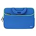 11.6-12.2 inch Laptop Tablet Sleeve, Evecase Ultra Portable Neoprene Zipper Carrying Pouch Case Bag with Accessory Pocket and Handle for MacBook iPad Notebook Chromebook Ultrabook - Blue/Green