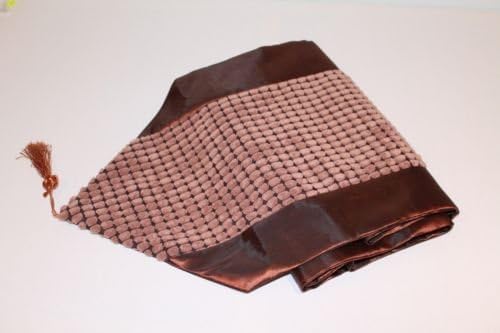 200x30cm Copper Table Runner / Bed End Throw Satin with Plush Detail