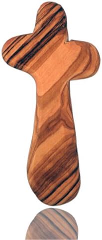 Olive Wood Large Holding Prayer Cross (Medium)