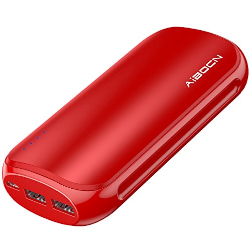 Aibocn Power Bank 16000mAh Portable External Charger with Fast Charging Technology for Apple Phone iPad Samsung Galaxy Tablets and More, Christmas Red