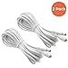 [2 Pack] CCTV 15ft(5m) 2.1mm x 5.5mm DC 12V Power Cord Extension Cable for Security Surveillance Cameras