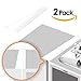 Linda’s Essentials Silicone Stove Gap Covers (2 Pack), Heat Resistant Oven Gap Filler Seals Spaces Between Stovetop and Counter, Easy to Clean Stove Side Guard (21 Inches, White)
