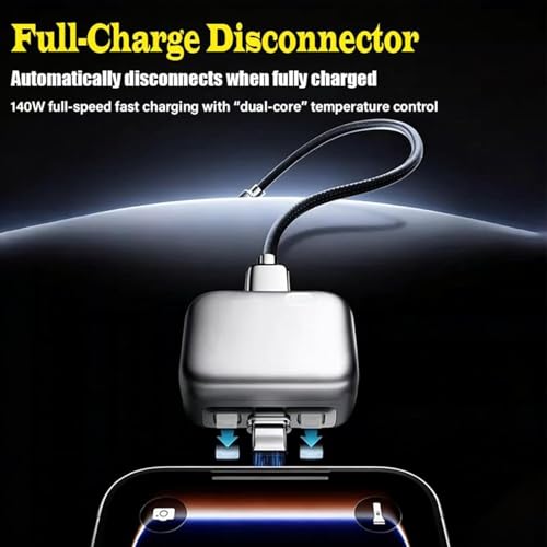 Stop Charge Smart Charge Type-C Adapter, Auto Disconnect Overcharge Protection, Universal for Smartphone and Tablet USB Charging