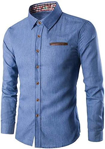 Men's Denim Slim Fit Causal Shirt