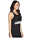 adidas Women's Essentials Linear Loose Tank Top, Black/White, Large