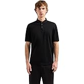 Armani Exchange Mens Milano Black & Gold Back Logo Short Sleeve Polo