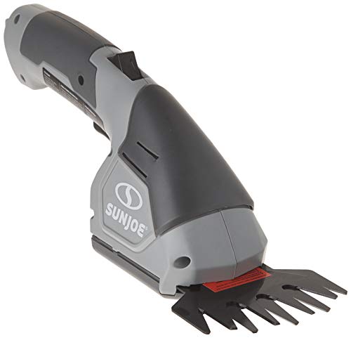 Sun Joe HJ604C-GRY 7.2V Cordless 2-In-1 Grass Shear + Hedge Trimmer, Platinum