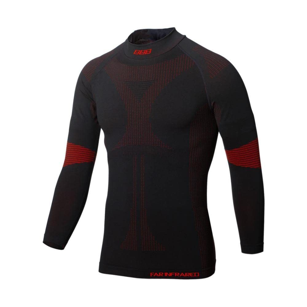 BBB Cycling BUW-20 FIRLayer Long Sleeve Base Layer Shirt, Made for Cold-Weather Cycling - X-Large/XX-Large (Black)