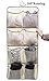 SLEEPING LAMB Dual-Sided Hanging Closet Organizer for Underwear, Stocking, Toiletries Accessories, Bra, Sock, 26 Mesh Pockets & Rotating Metal Hanger, Beige