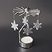 Metal Tealight Candlestick,3Pcs Christmas Candle Spinner, Rotary Spinning Candle Holder for Christmas Wedding Home Decor Gifts