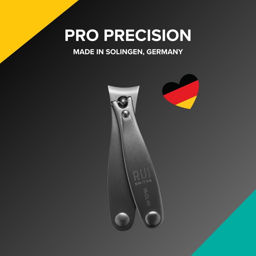 Rui Smiths Profi Nagelknipser | TopInox Edelstahl Maniküre Pediküre Trimmer, gebogene Schneiden, Reisegröße, 6 cm Länge | Made in Solingen, Germany 2