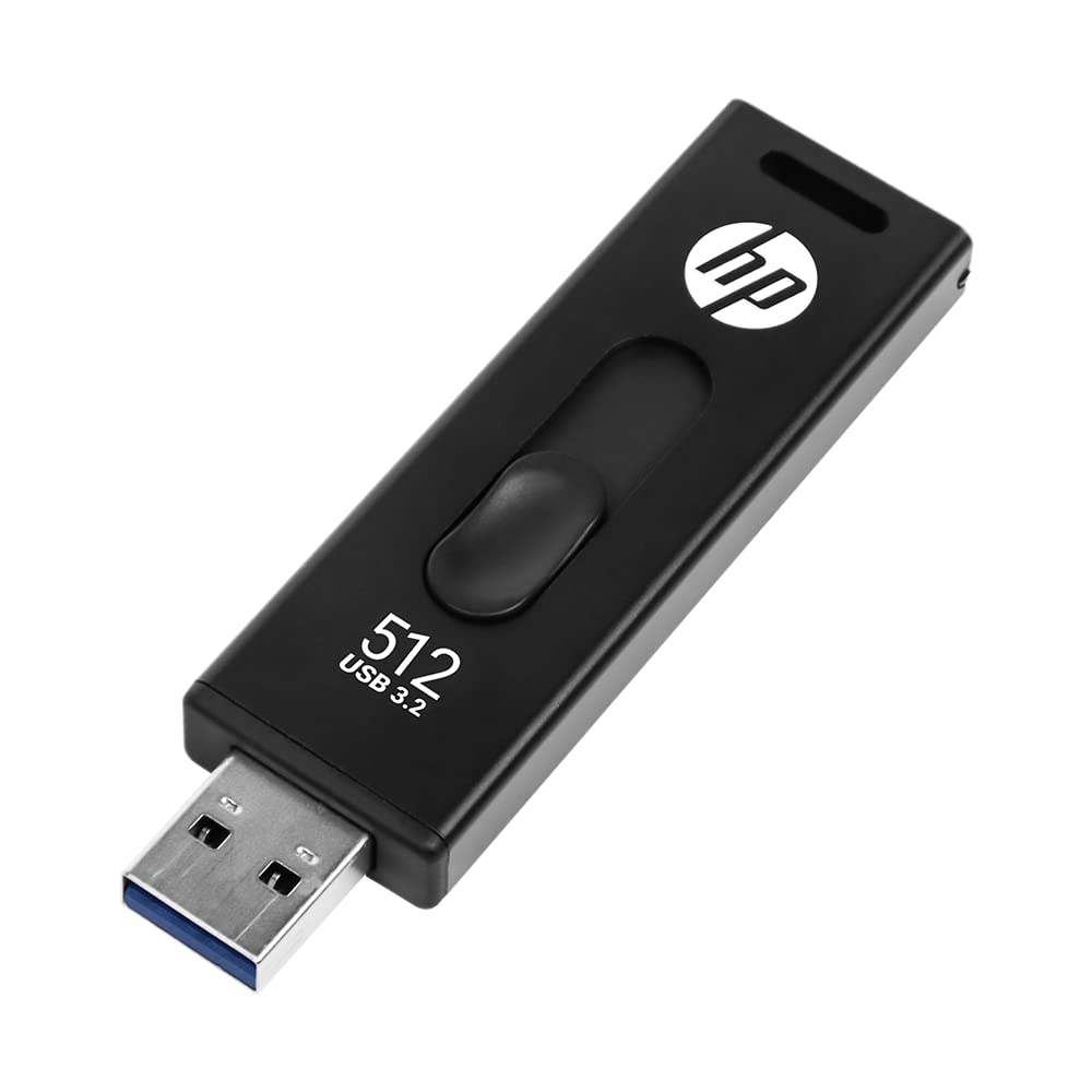 HP x911w USB SSD 3.2 Flash Drive 512GB, 410MB/s Read Speed, 300MB/s Write Speed, Push and Pull design