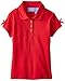 Nautica Girls' Uniform Short Sleeve Interlock Polo with Bow