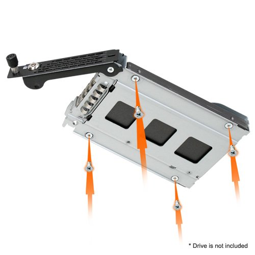 ICY DOCK Rugged Full Metal 2.5 SATA/SAS HDD & SSD Hot Swap Mobile Rack Cage for 3.5 Drive Bay with Key Lock & Thumb Screw - ToughArmor EX MB491SKL-B