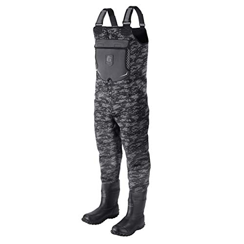 Gator Waders Mens Retro Neoprene Chest Waders with Boots, SWAT, Stout