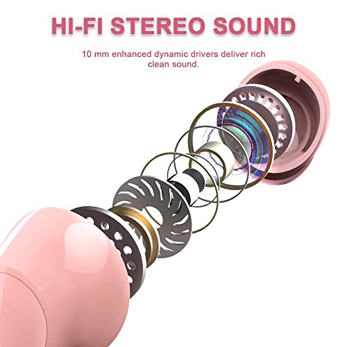 Écouteurs Bluetooth 5.0, Écouteur sans Fil Stéréo Microphone Intégré Casque Bluetooth Sport Étanche Charge Ultra-Rapide USB-C Toucher Intelligent pour iPhone Huawei Samsung