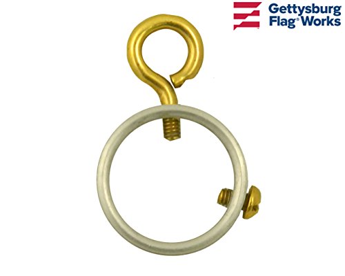 Gold Finished Aluminum Attachment Ring for Indoor Pole - fits 1.25
