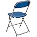 Flash Furniture Hercules Series Plastic Folding Chair - Blue - 650LB Weight Capacity Comfortable Event Chair - Lightweight Folding Chair