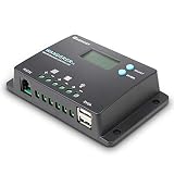 Renogy Wanderer 10 Amp 12V/24V PWM Common Postive Solar Charge Controller Regulator Compatible with Deep Cycle Sealed AGM Gel, Flooded Batteries, and and Bluetooth Module