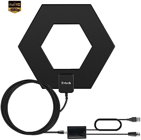 HD TV Antenna, 50+ Mile Range with Detachable Amplifier Signal Booster and 10ft High Performance Coax Cable Upgraded Version Newest design Better Reception 4K ready, free tv for life