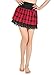 Plaid Skirt - Women's Girl's A Line High Waist Pleated Flared Mini Skirt Tartan Kilt by TOFLY Red