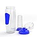 Dajour Fruit Infuser Water Bottle 32 Ounce NO BPA Sports Flavor Infusion Bottle - Plus Recipe Ebook and Cleaning Brush Included (2 Pack - Pink&Blue)