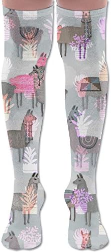 LICAI Llama Women's Tube Stockings Over The Knee High Socks