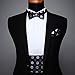 Men's Formal Cummerbund & Bowtie & Pocket Square Set-Various Colors and Patterns