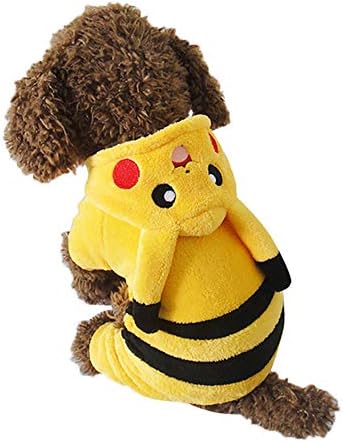 joizo 1pc Pokemon Mascot Change Appare Mascot Winter Costume Pikachu Coat Funny Monkey Cosplay Clothes For Small Medium Dogs (s)