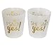 Breeze Moments Bridal 2oz. Shot Glasses, 'I Said Yes', 'She Said Yes', Frosted & Gold, 12-pack