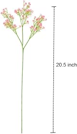 Uhky 6 Pcs Artificial Baby Breath Gypsophila Flowers Pink Real Touch view 4