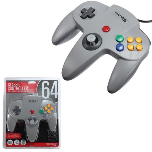 Retrolink N64 Style Classic Controller For PC & MAC USB Gray