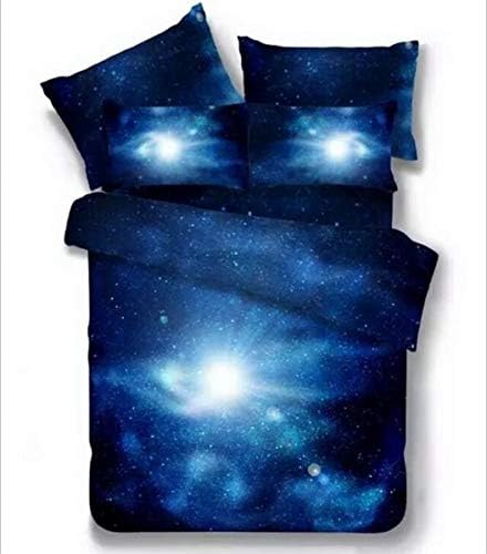 HOMIGOO Galaxy Printed Bedding Set Soft Comforter Cover 3D Printed Bed Sheet Set Twin Color L