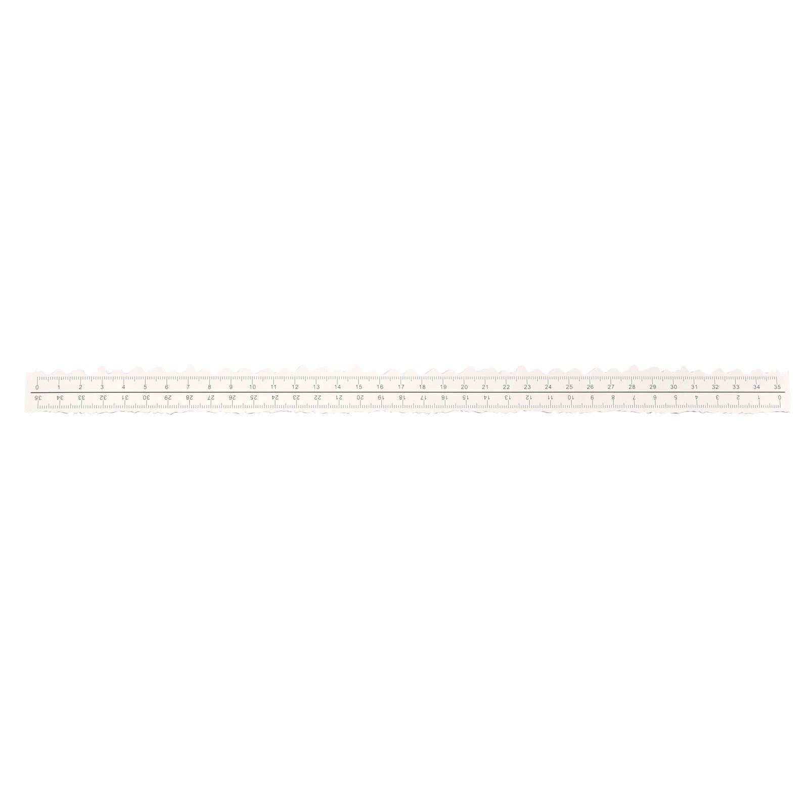 Vaessen Creative Paper Tearing Ruler, 35 cm, Aluminium, Ideal for Scrapbooking, Silver