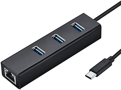 Seatay USB 3.0 Type C to USB 3.0 Ethernet Hub with 3 Ports High Speed Ethemet Lan adapter for New MacBook Pro