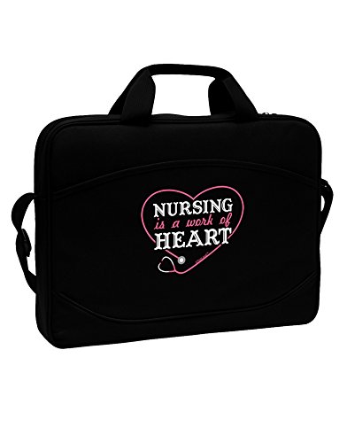 TooLoud Nursing Is A Work Of Heart 15" Dark Laptop / Tablet Case Bag