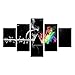 JuYi Art Piece printed Pink Floyd rock music canvas painting for living room home decor Canvas art wall poster 50 inch x30 inch (no frame)