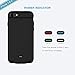 Battery Case for iPhone 8/7, ZeeHoo 2800mAh Extended Charging Case Compatible with iPhone 8/7 (4.7 inch),Soft & Flexible Material,Support All Types Headphones-Black