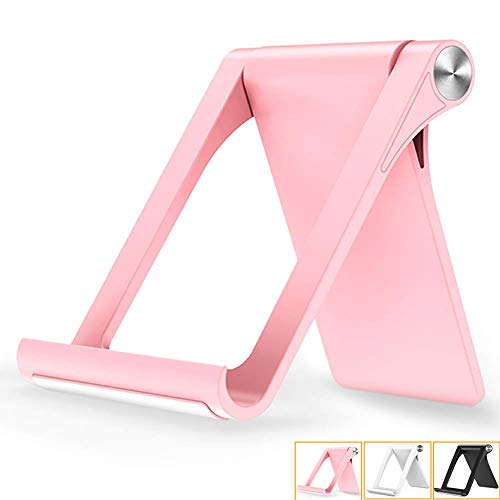 Alimu Cell Phone Stand Holder Desk Dock Compatible Phone X 8 7 6 Plus XS XR Max 6S 5,Pad Mini Pro Air, Samsung Galaxy S10 S9 S8 S7 Edge Plus S6, Foldable Smartphone Holder for Desktop Adjustable - Thumbnail 7