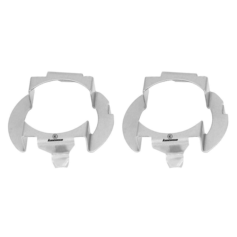 Keenso H7 Headlight Adapter, 1 Pair Aluminum H7 LED Holder H7 LED Light Bulb Retainer Holder Socket for Benz B Class ML Class, Chery, Riich G5, SAAB D5 X55 X25 X65