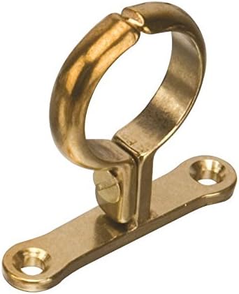 28mm Cast Brass Screw-On Pipe Bracket - Bag of 5, Gold, Pipe Size - 28mm