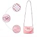 Pinky Family Kids' Cute Hairy Handbag Girls Shoulder Bag Baby Toddler Crossbody Purse Messenger Bag Bowknot (Pink)